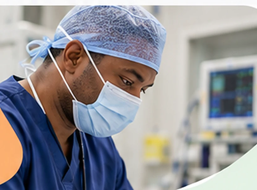 Anesthesieprofessional aan het werk met medische apparatuur